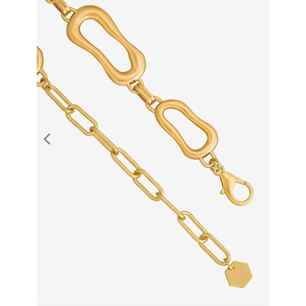 NWT Gorgeous Rare Gemilli Molten Links Gold Necklace - Picture 9 of 12